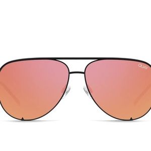 QUAY ORANGE HIGH KEY AVIATOR SUNGLASSES